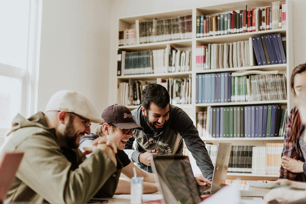 Students studying